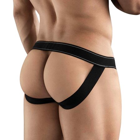 Черные перфорированные трусы-джоки Clever Ambar Jockstrap
